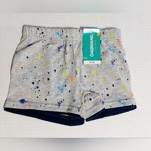 Grey paint splatter unisex Garanimals jogger style shorts  3-6 months